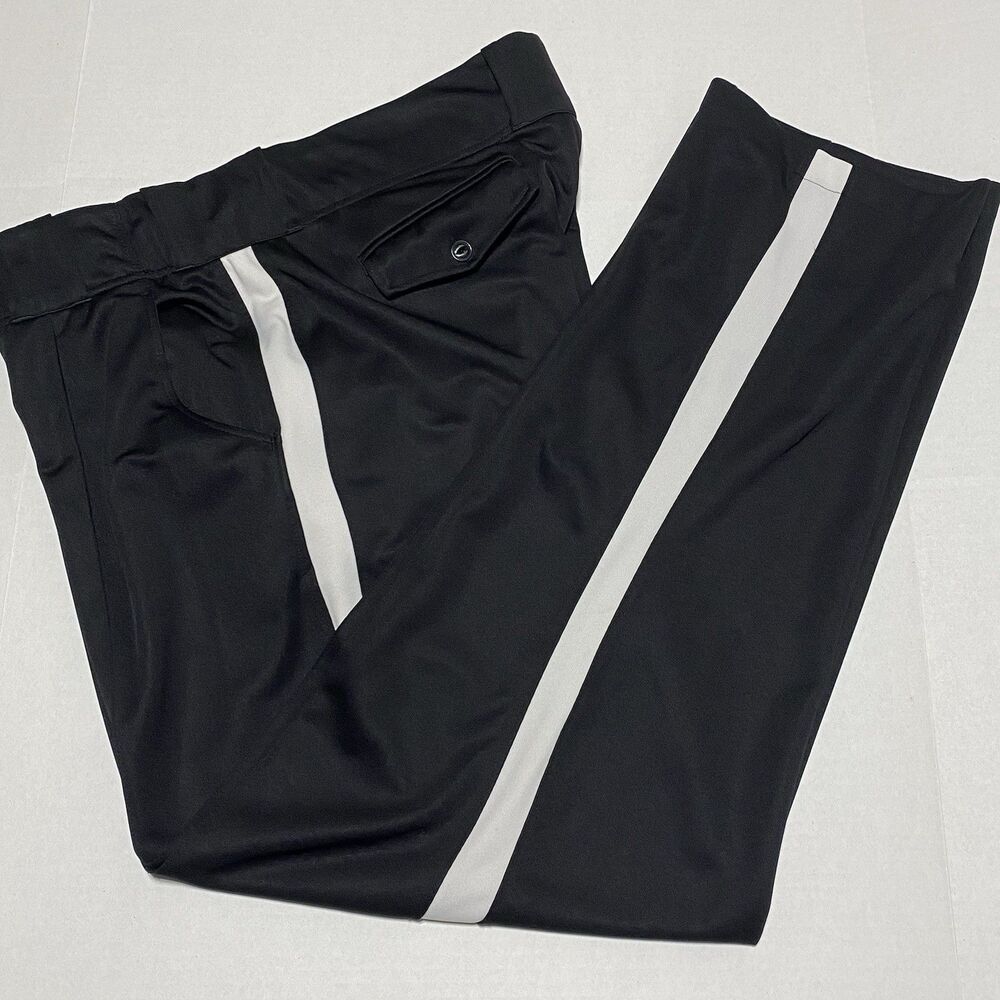 Smitty Black 42x34 Football Referee Official's Pants White Side Stripes MENS